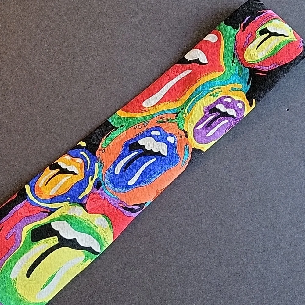 Rolling Stones 1994 "Painted Tongues" Tie 👔 - Picture 3 of 8